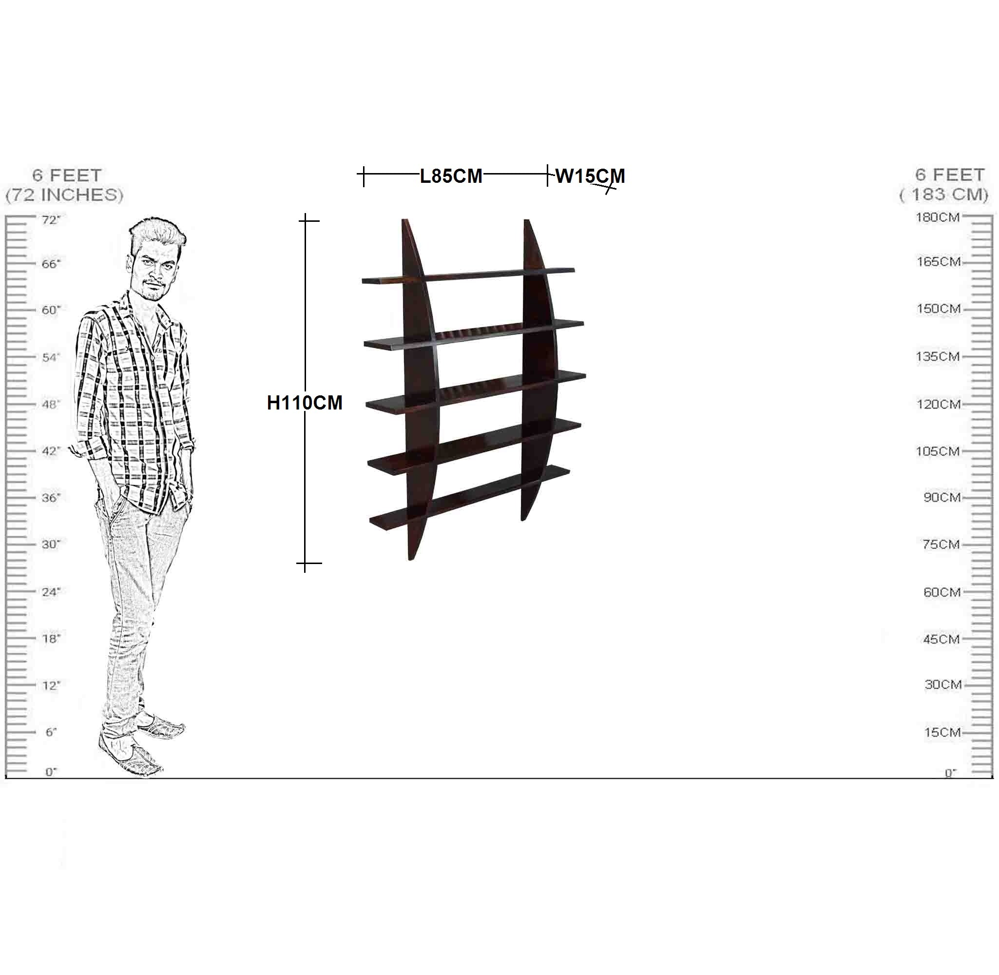 Solid Wood Shelly Wall Shelf