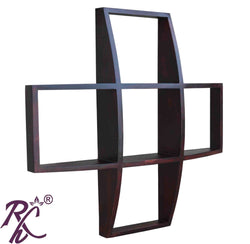 Solid Wood Concave Wall Shelf