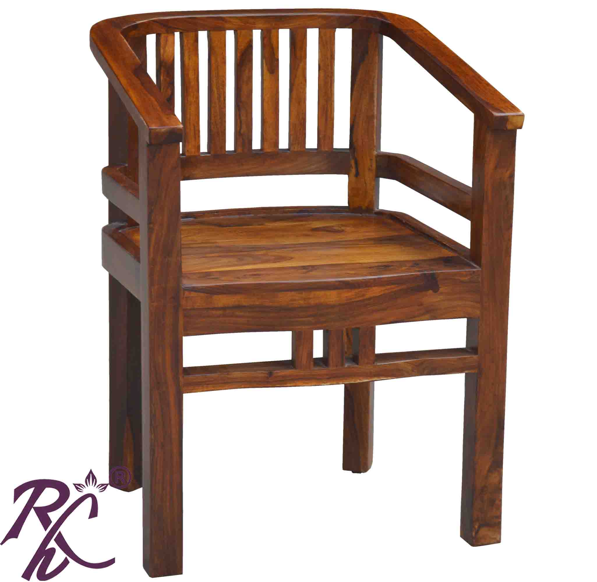 Solid Sheesham Wood Arm Chair - RAJ HANDICRAFT