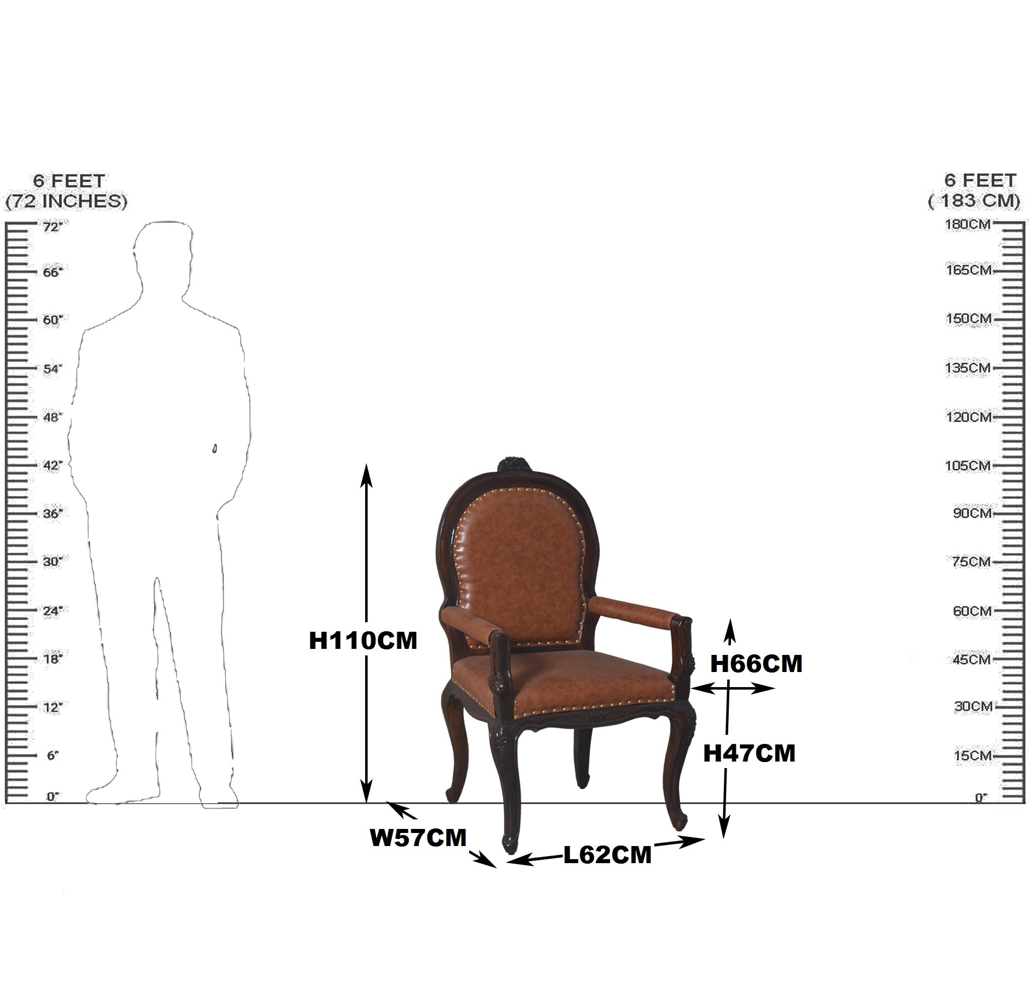 Solid Sheesham Wood Arm Chair