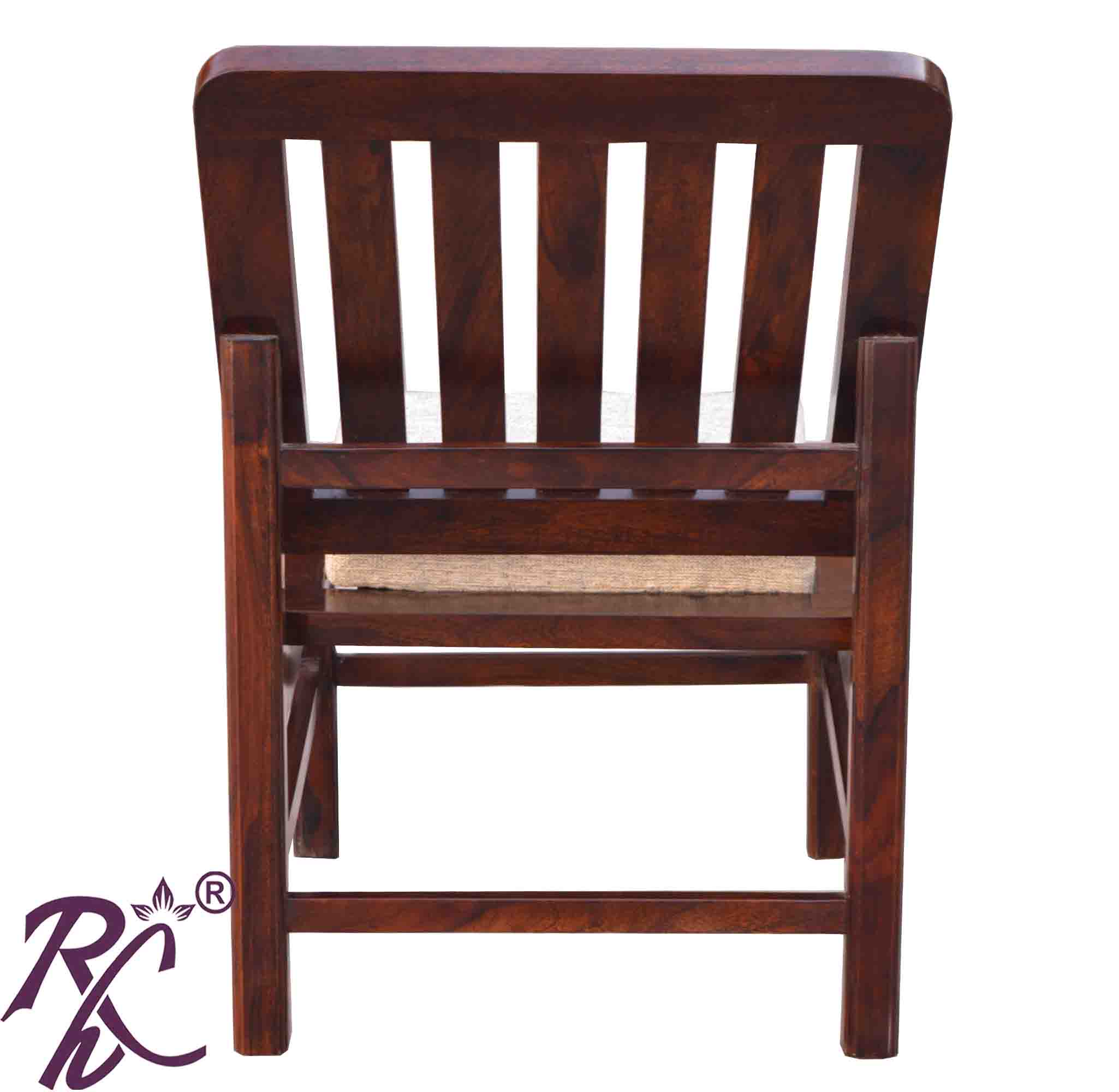 Solid Wood Low Height Arm Chair Cushion Top