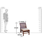 Solid Wood Low Height Arm Chair Cushion Top