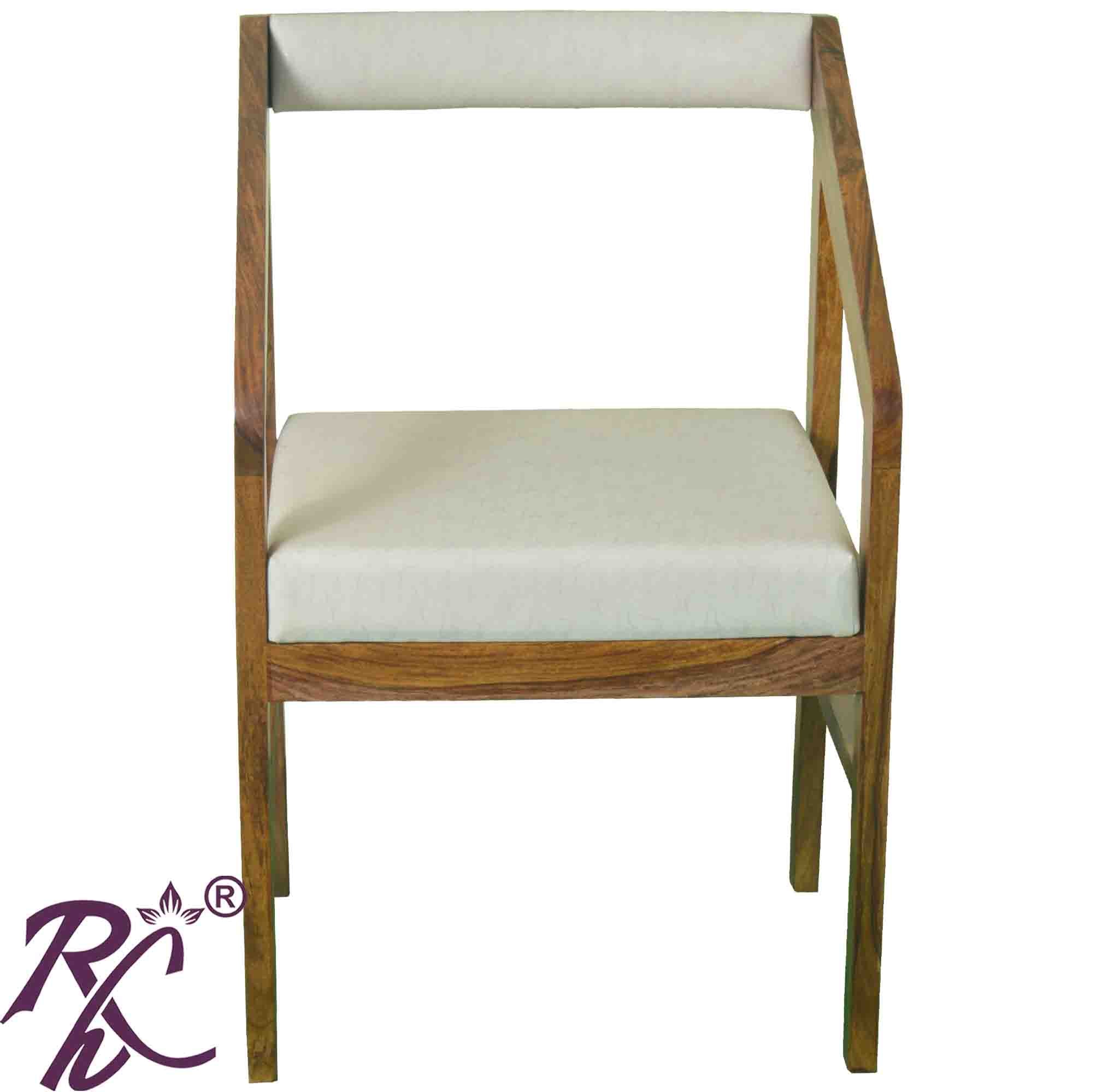 Solid Wood Arm Chair With Back Cushion