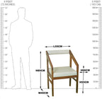 Solid Wood Arm Chair With Back Cushion