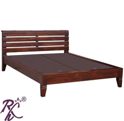 Solid Wood Stripe Platform Bed