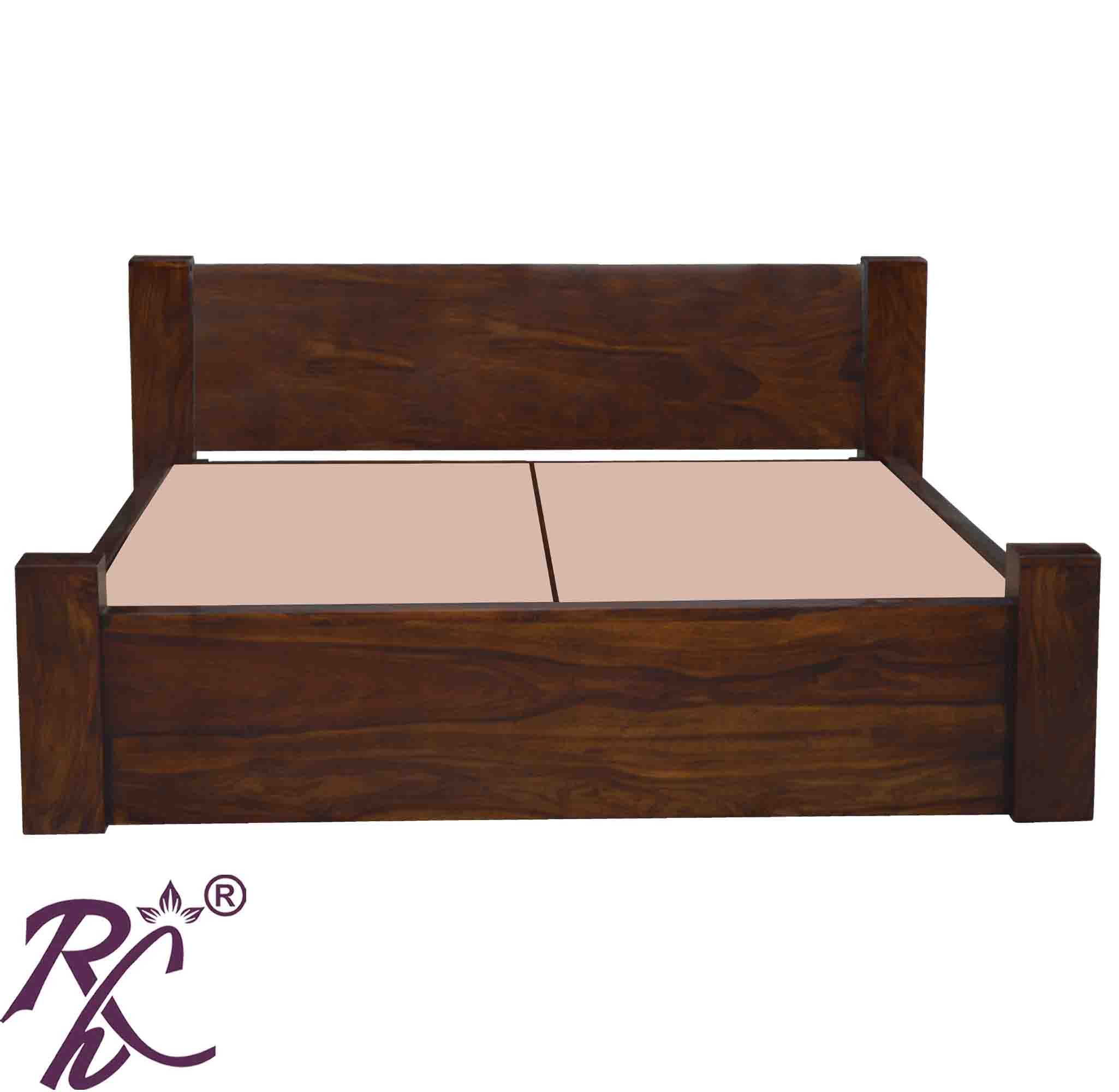 Solid Wood King Size Bed With Storage | Wooden Bed With 4 Doors