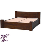 Solid Wood King Size Bed With Storage | Wooden Bed With 4 Doors