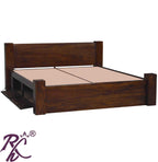 Solid Wood King Size Bed With Storage | Wooden Bed With 4 Doors