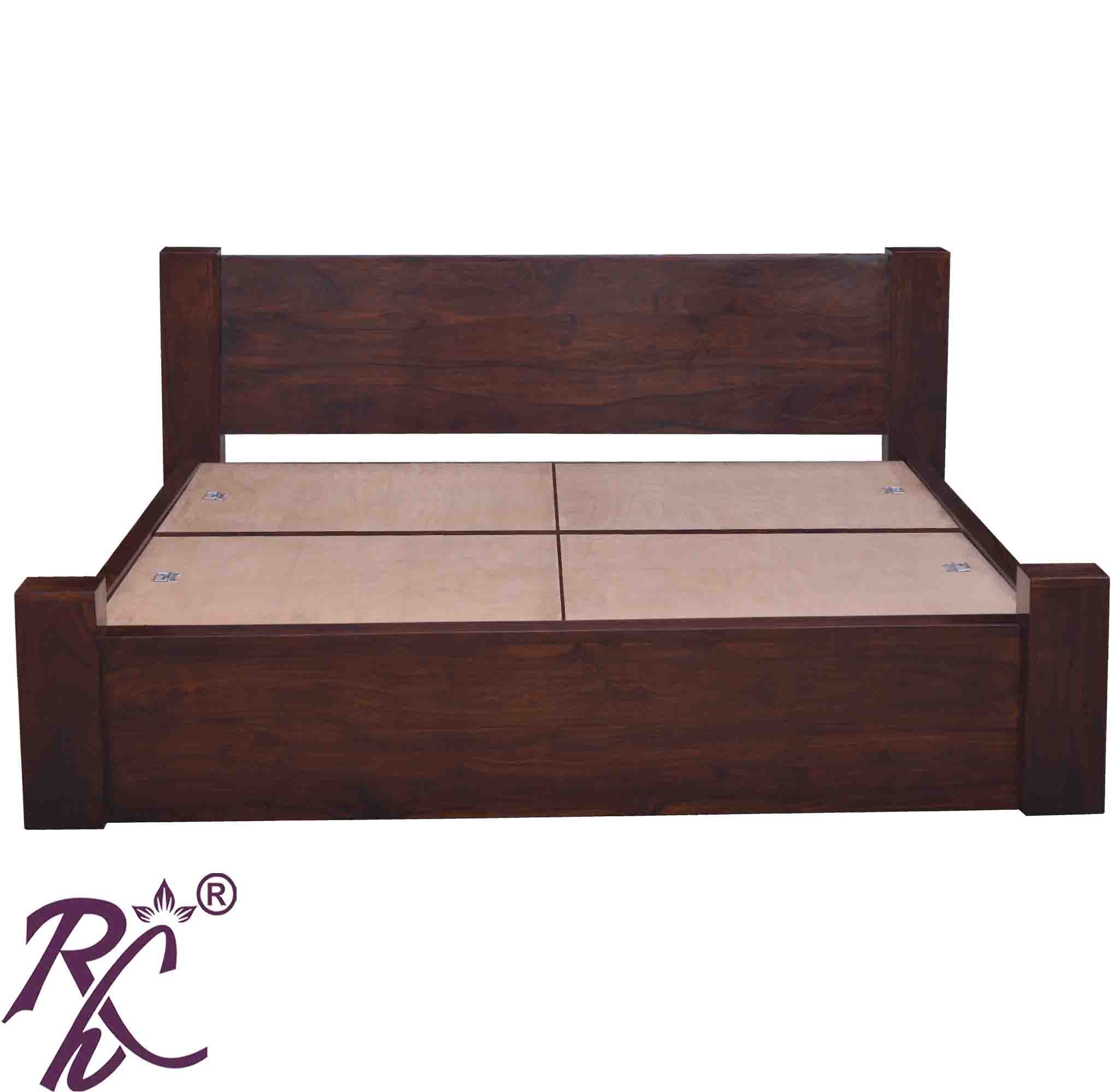 Solid Wood King Size Bed With Storage