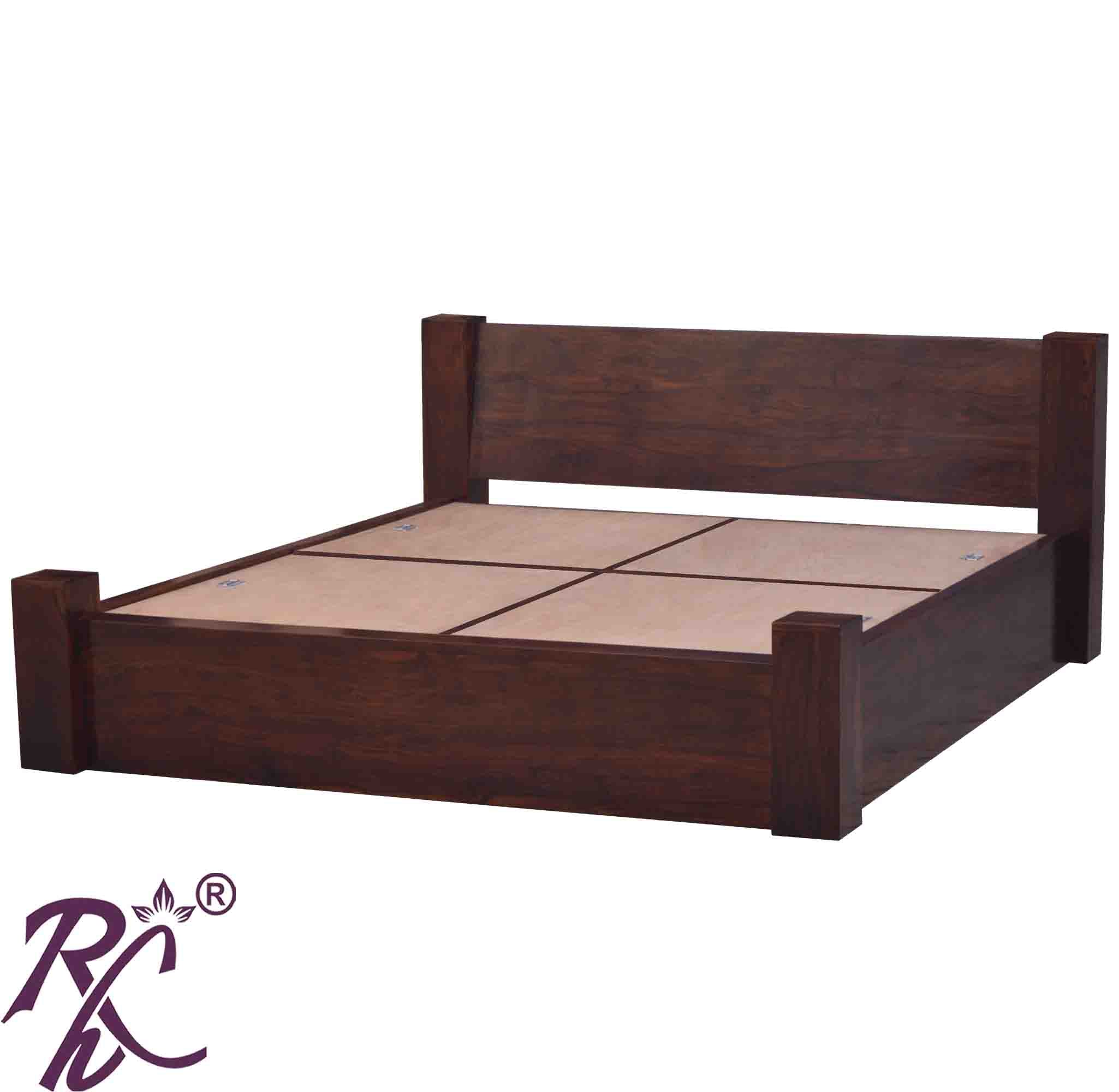 Solid Wood Queen Size Bed With Storage