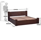 Solid Wood King Size Bed With Storage
