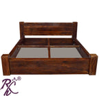 Solid Wood King Size Bed With Storage