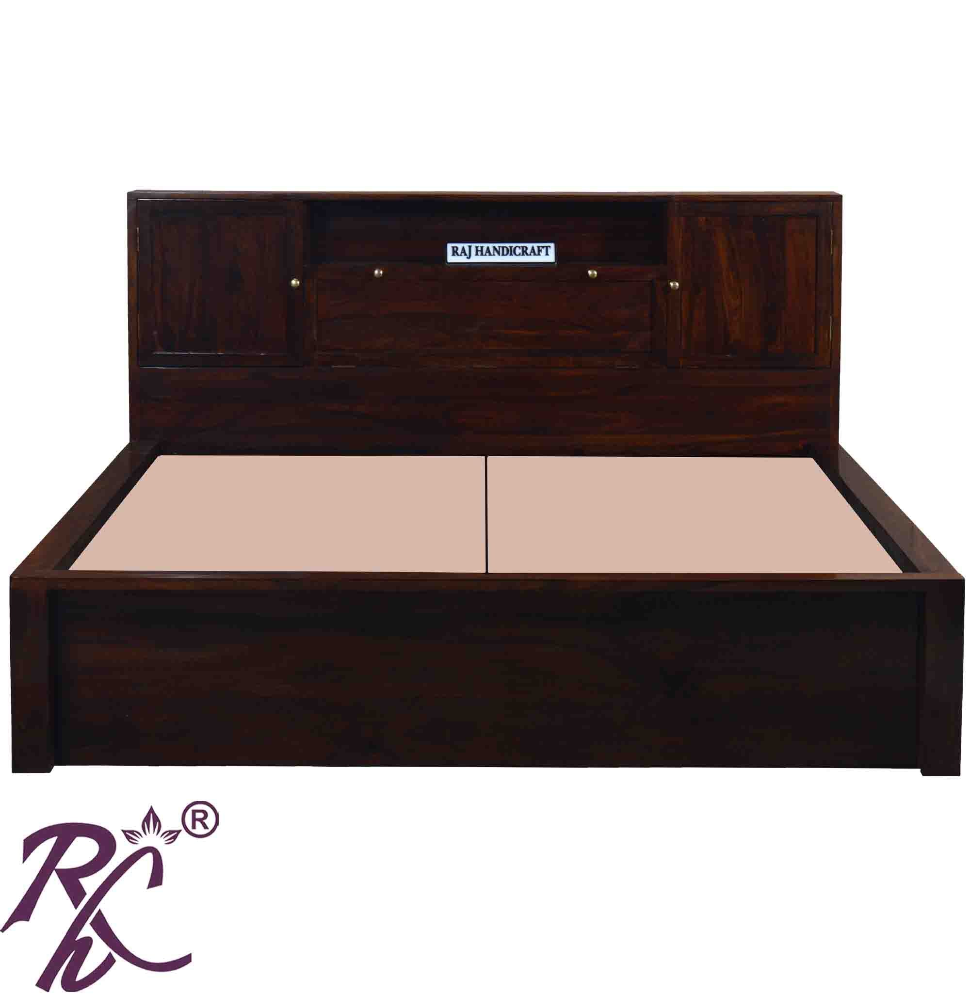 Solid Wood Depot Storage King Size With Storage Bed RAJ HANDICRAFT