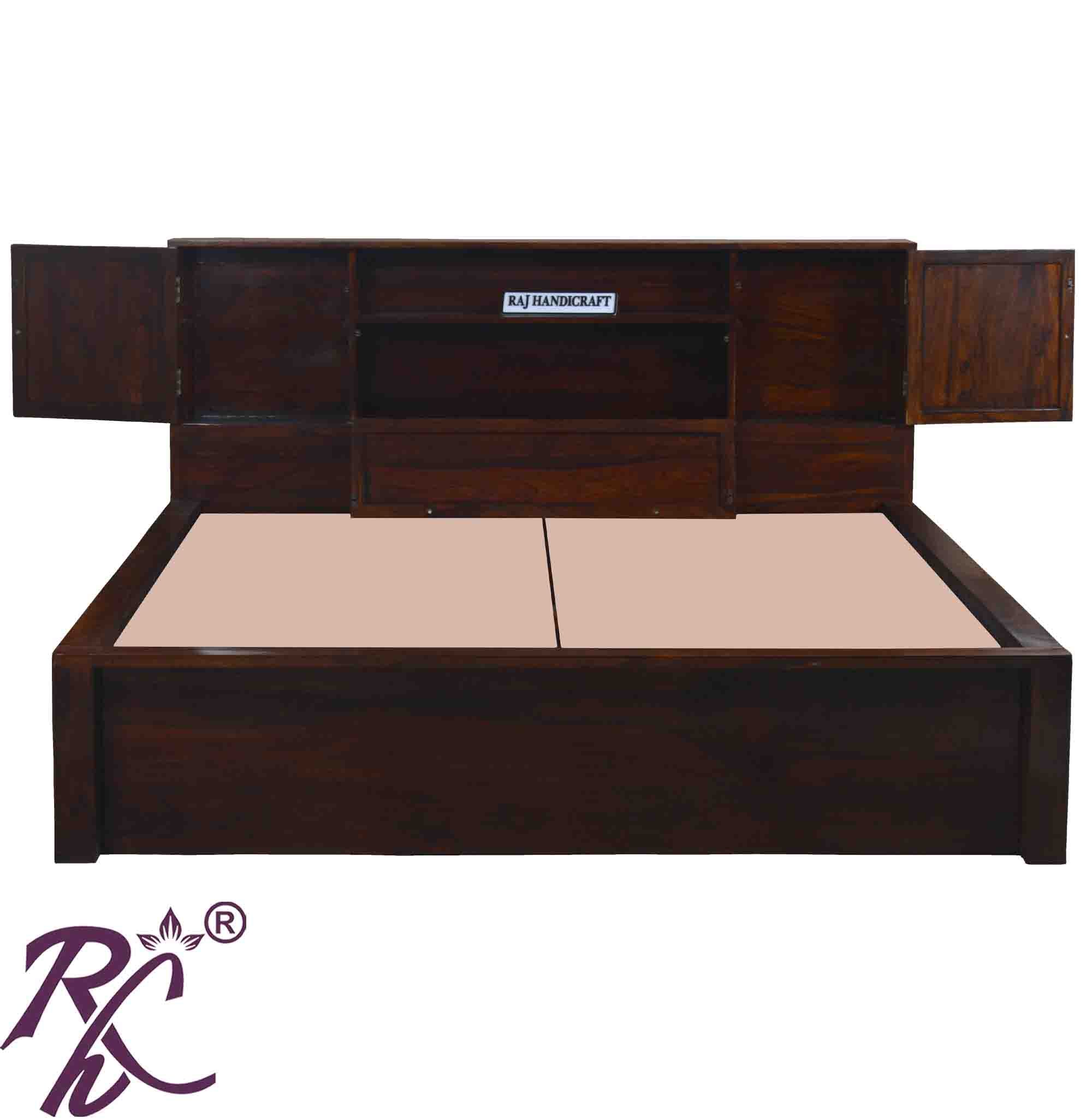 Solid Wood Depot Storage King Size With Storage Bed