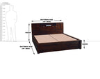 Solid Wood Depot Storage King Size With Storage Bed