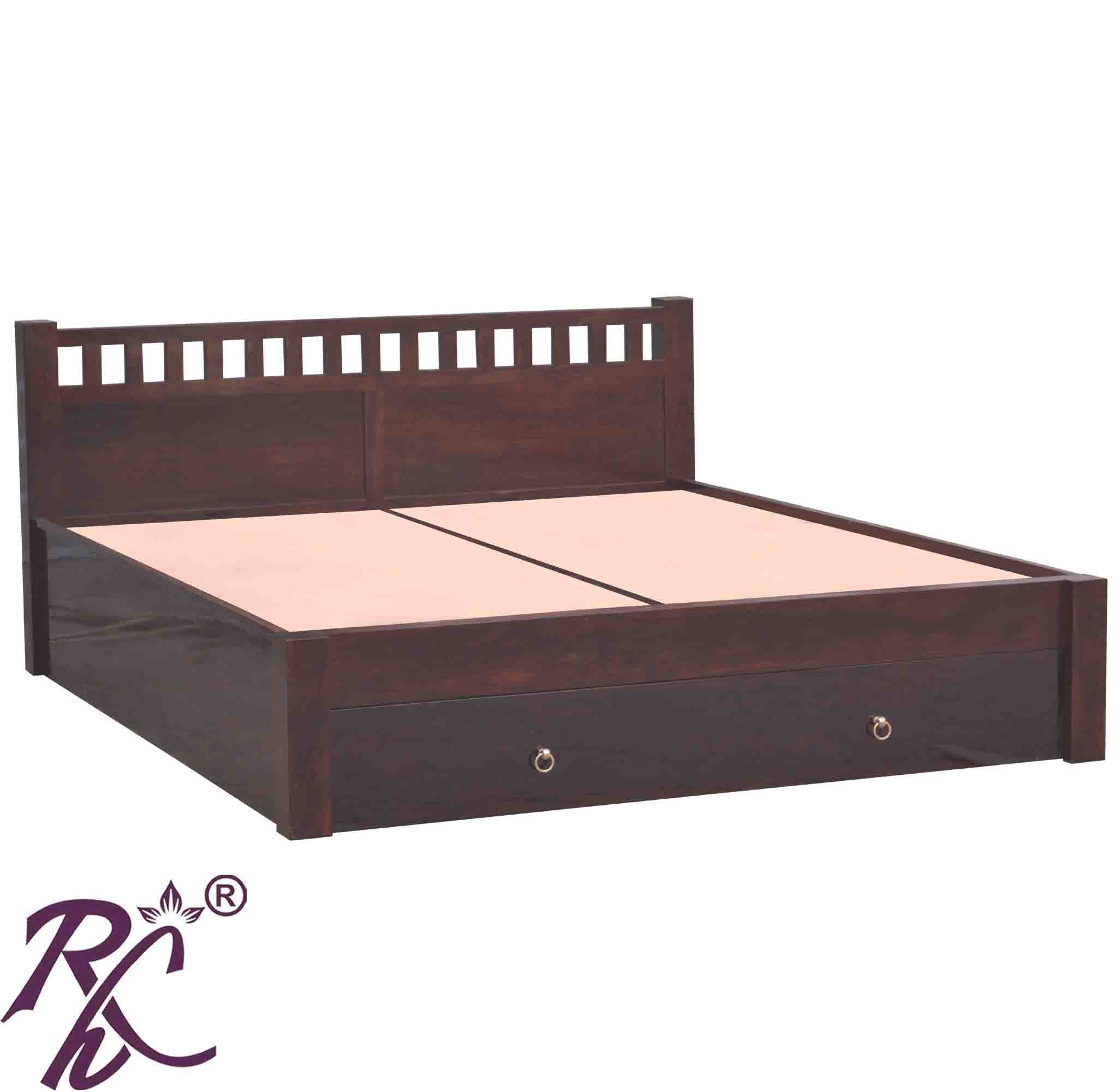 Solid Wood Kubera Design King Size With Storage Bed With Frount Drawer