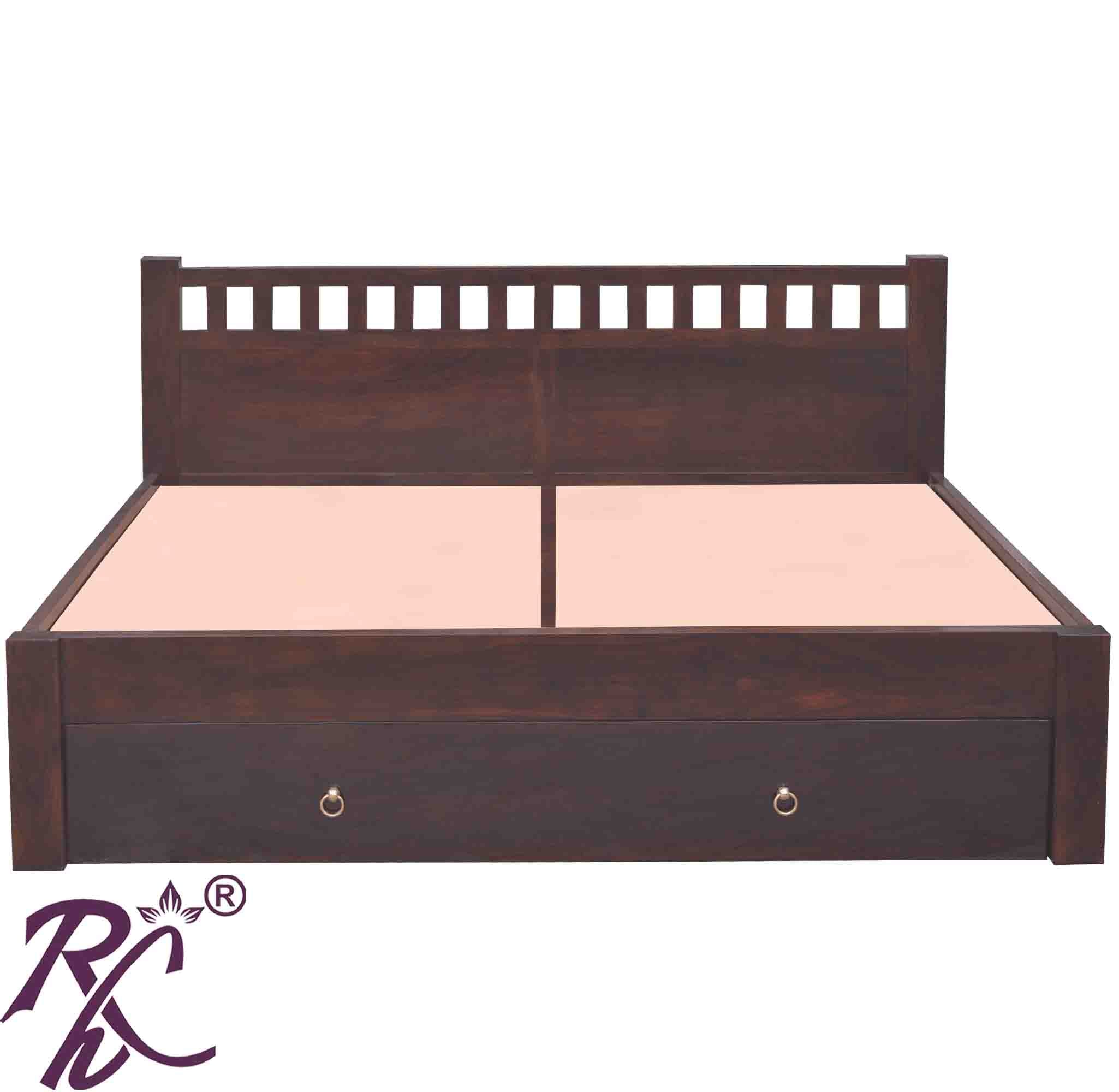 Solid Wood Kubera Design King Size With Storage Bed With Frount Drawer