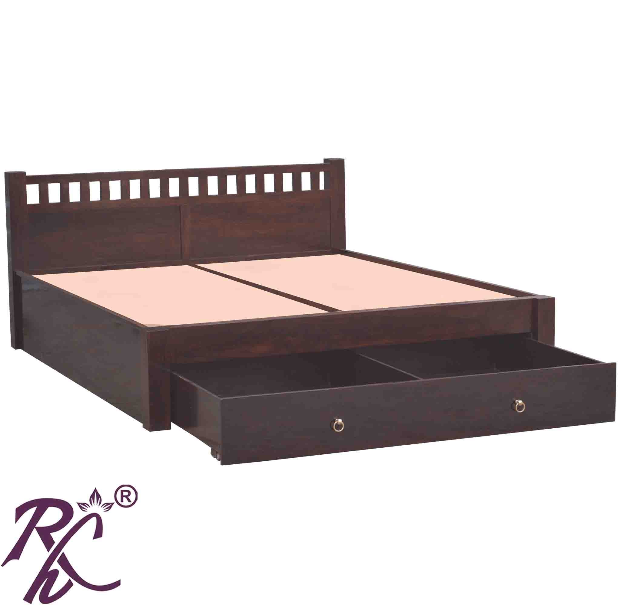 Solid Wood Kubera Design King Size With Storage Bed With Frount Drawer
