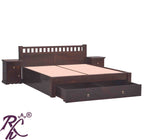 Solid Wood Kubera Design King Size With Storage Bed With Frount Drawer