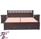 Solid Wood Kubera Design King Size With Storage Bed With Frount Drawer