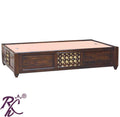 Solid Wood Brass Bakhra Diwan Bed