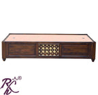 Solid Wood Brass Bakhra Diwan Bed