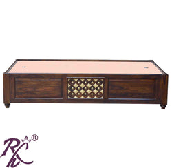 Solid Wood Brass Bakhra Diwan Bed