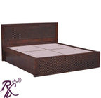 Solid Wood Jiksa Jali Design King Size With Storage Bed