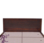 Solid Wood Jiksa Jali Design King Size With Storage Bed