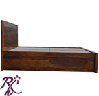 Solid Wood Jiksa Jali Design King Size With Storage Bed