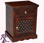 Solid Wood Jiksa Jali Design King Size With Storage Bed