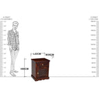 Solid Wood Jiksa Jali Design King Size With Storage Bed
