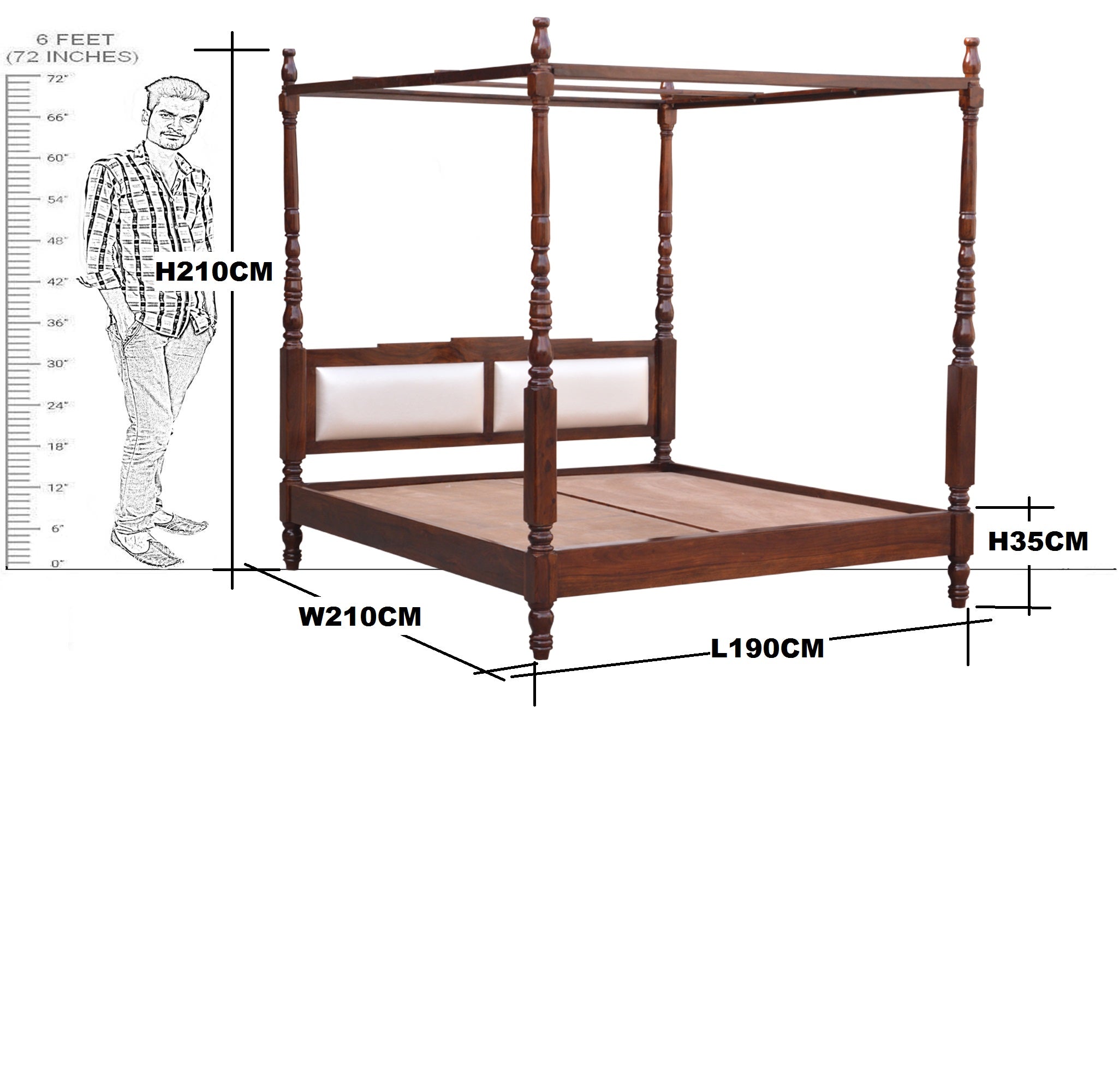 Solid Wood Poster Bed