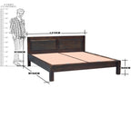 Solid Wood Jiksa Jali Design King Size Platform Bed