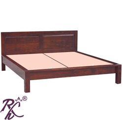 Solid Wood King Size Platform Bed Without Storage
