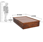 Solid Wooden Jiksa Jali Single Diwan Bed