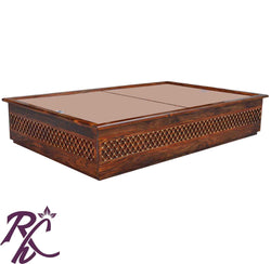 Solid Wooden Jiksa Jali Single Diwan Bed