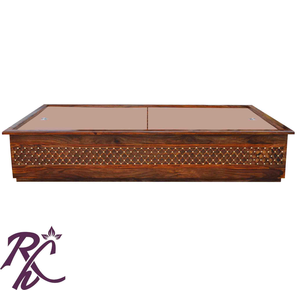 Solid Wooden Jiksa Jali Single Diwan Bed