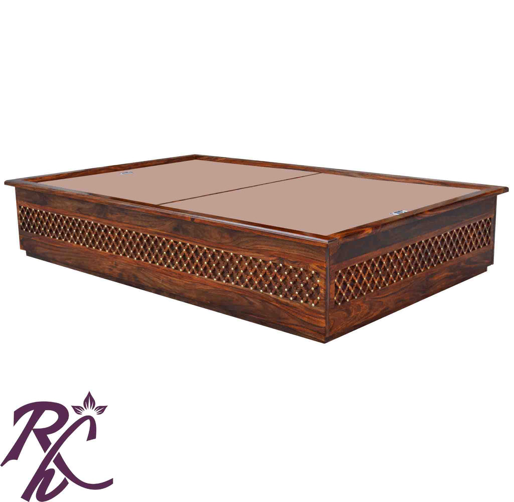 Solid Wooden Jiksa Jali Single Diwan Bed