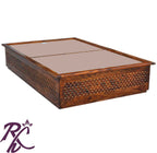 Solid Wooden Jiksa Jali Single Diwan Bed