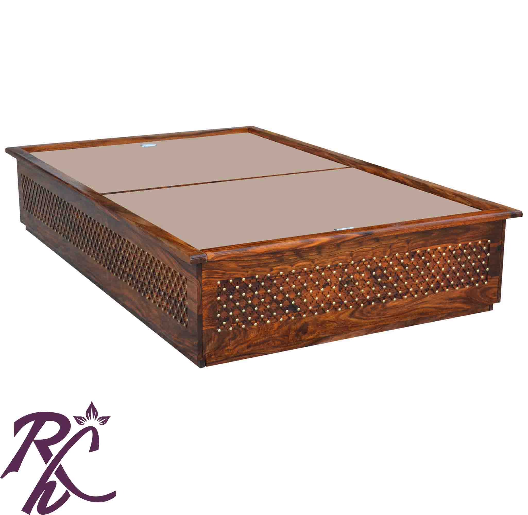 Solid Wooden Jiksa Jali Single Diwan Bed