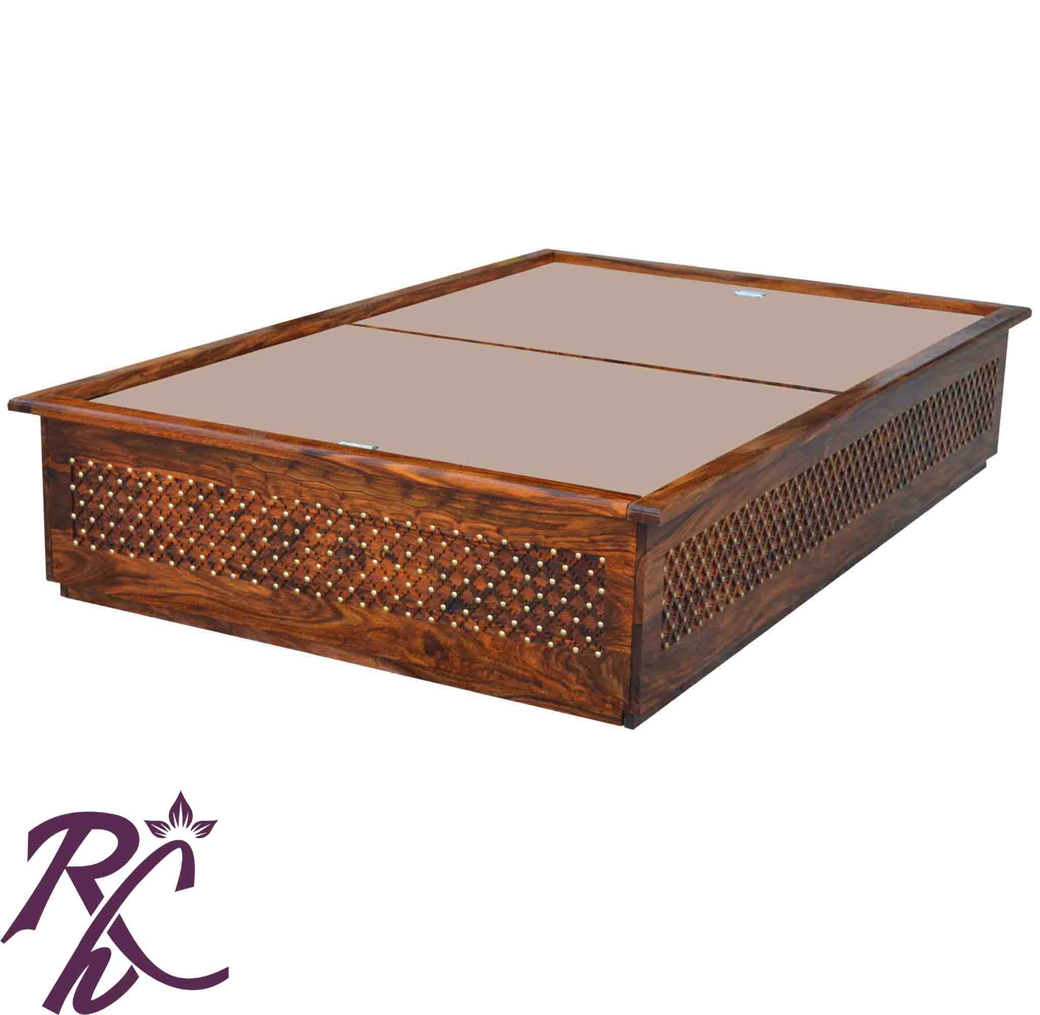 Solid Wooden Jiksa Jali Single Diwan Bed
