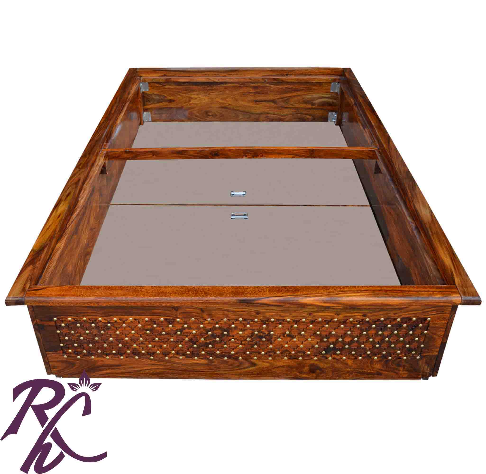 Solid Wooden Jiksa Jali Single Diwan Bed