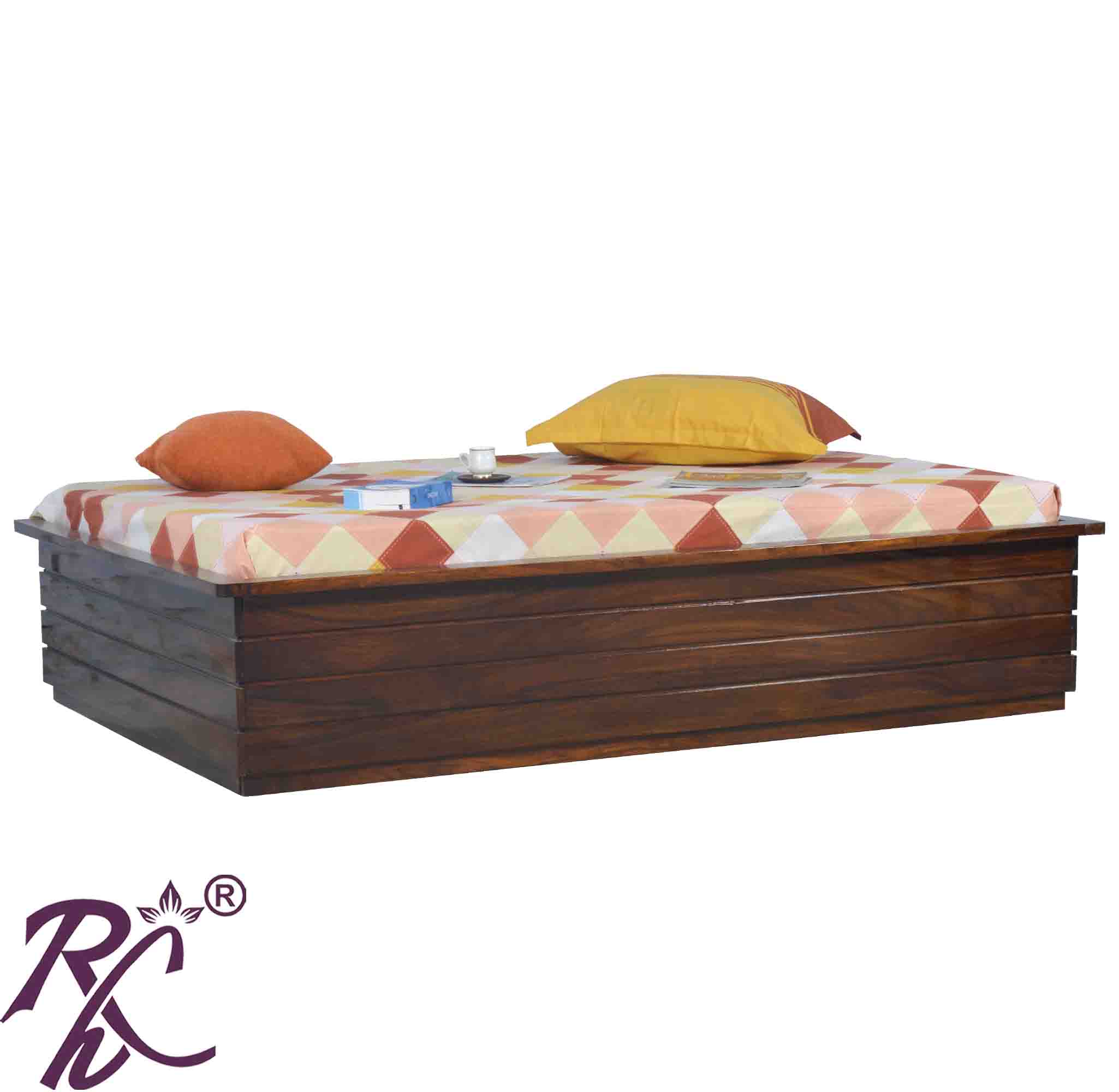 Solid Wood Diwan Bed With Storage RAJ HANDICRAFT
