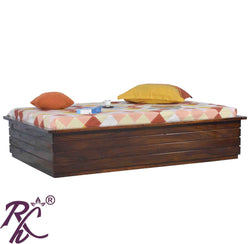 Solid Wood Diwan Bed With Storage
