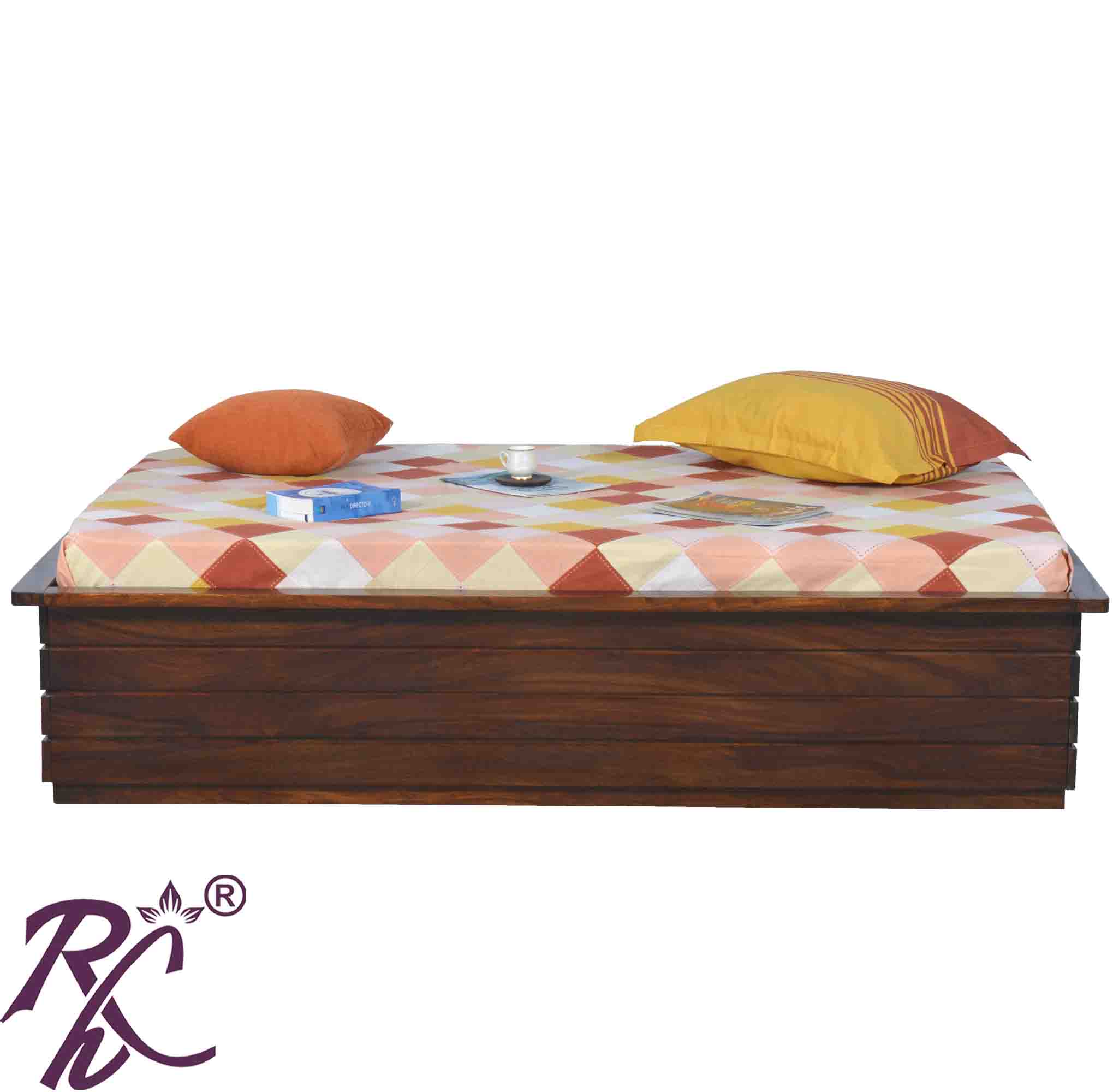 Solid Wood Diwan Bed With Storage - RAJ HANDICRAFT