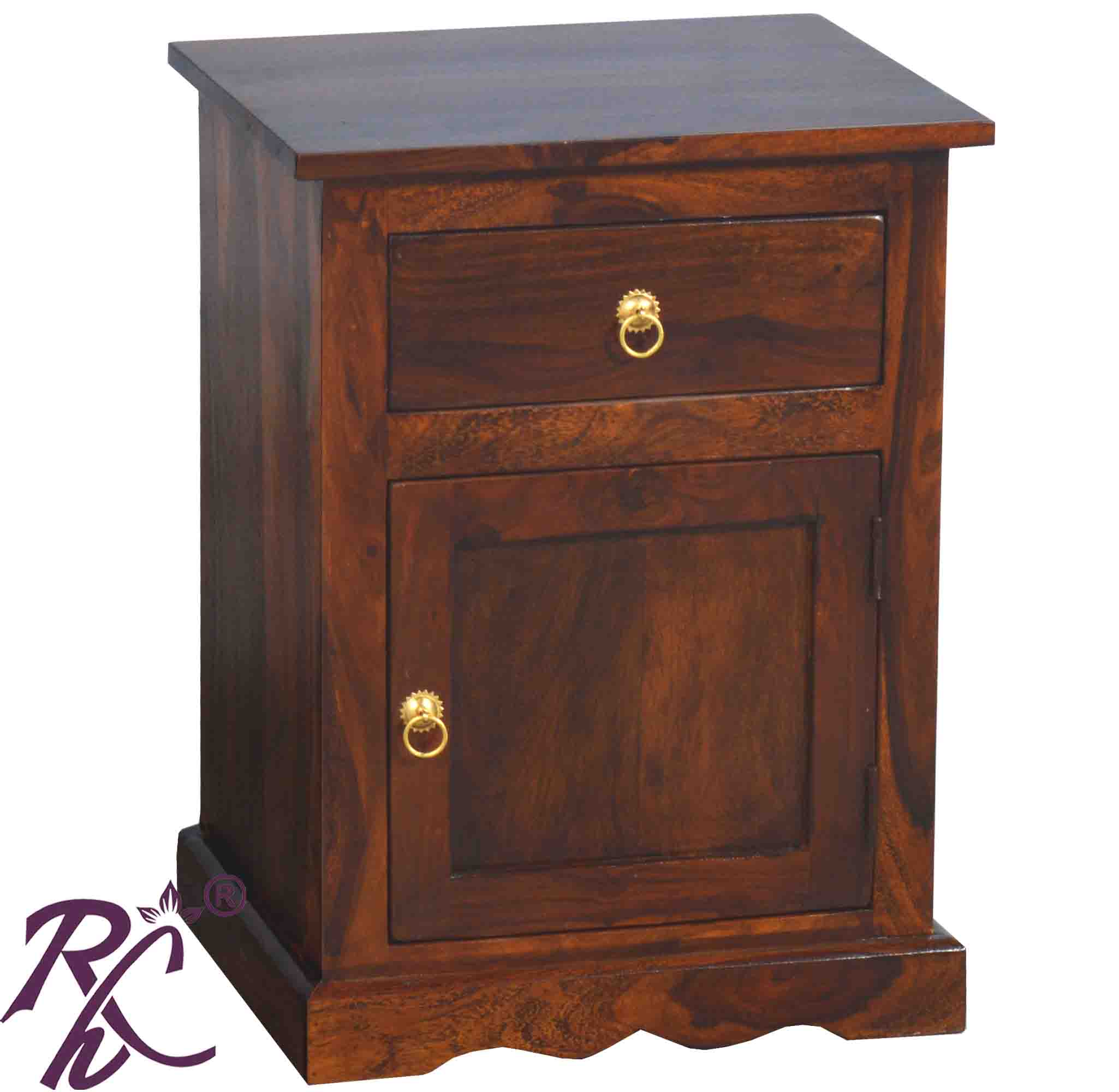 Solid Wood King Size With Storage Bed With Back Cushion