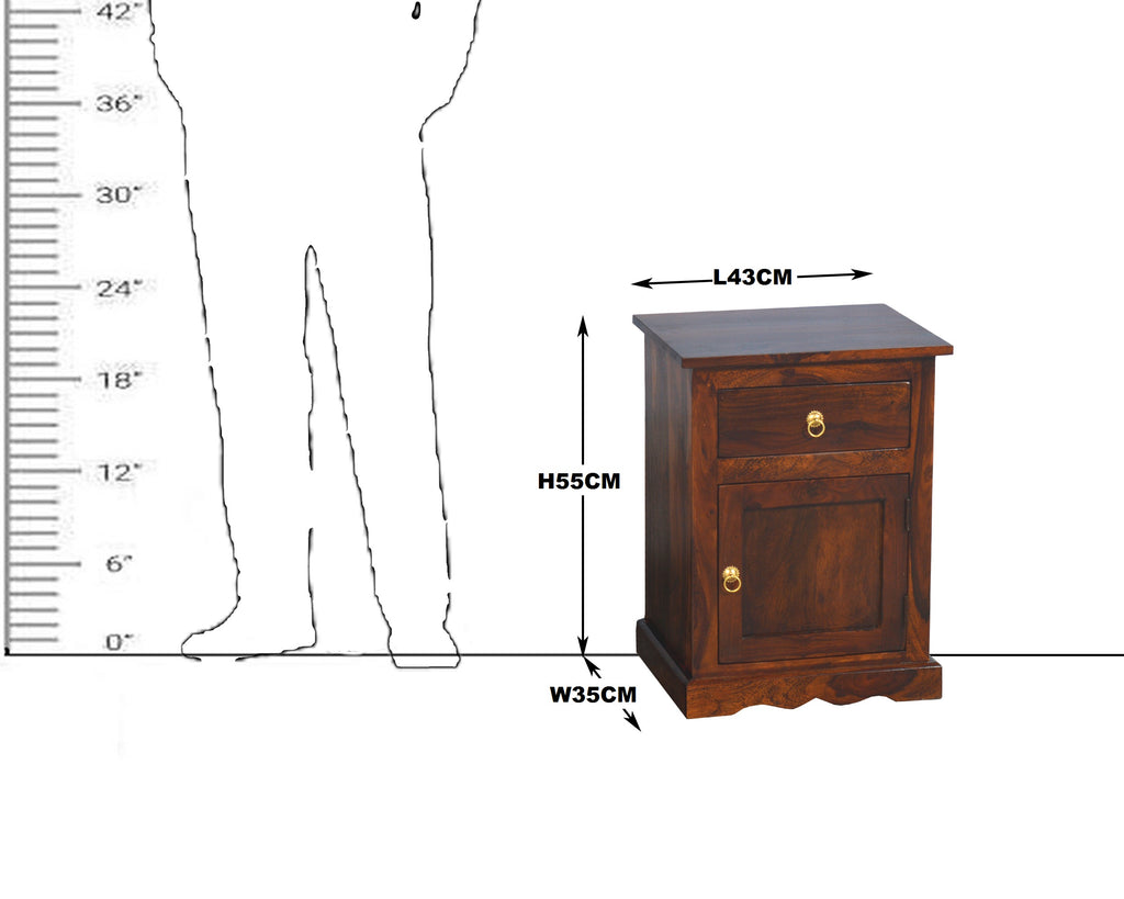 Solid Wood King Size With Storage Bed With Back Cushion