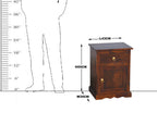 Solid Wood King Size With Storage Bed With Back Cushion