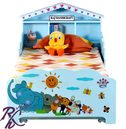 Solid Wood Kid's Storage Bed Without Sticker